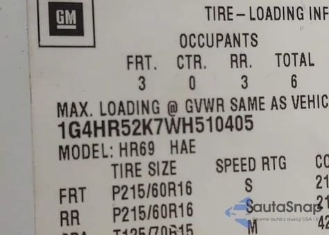 1998 Buick Lesabre Limited из США, поврежденный, VIN 1G4HR52K7WH510405